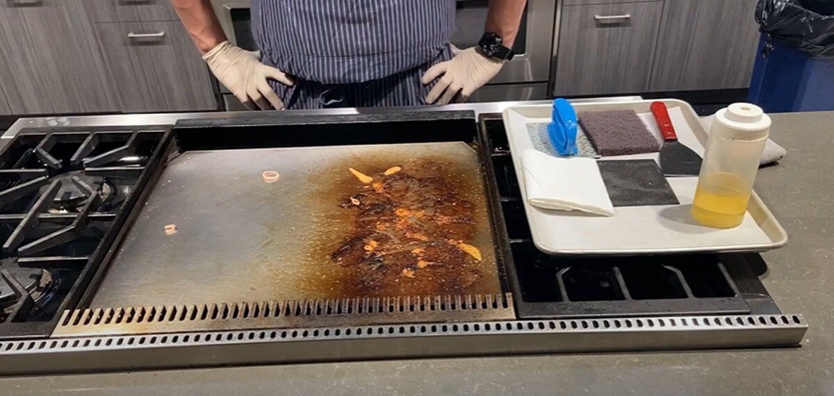 How to clean wolf griddle
